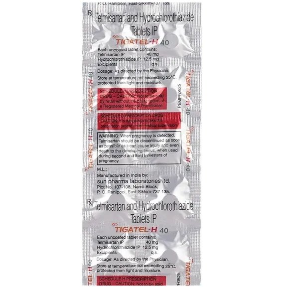 tigatel h 40mg tablet 10's